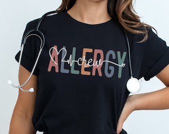 Allergy Crew Shirt Allergy Crew T-Shirt Allergy Squad T Shirt Allergy Team Gift Heart Allergy Crew TShirt Allergy Crew Crewneck Allergy Tee