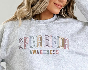 Spina Bifida Awareness Sweatshirt Spina Bifida Awareness Sweater Spina Bifida Top Spina Bifida Sweater Spina Bifida Support Crewneck