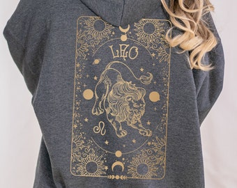 Sun Sign Leo Hoodie, Zodiac Sign Leo Hooded Sweatshirt, Horoscope Leo Hoodie, Astrological Sweater, Birth Sign Leo Hoodie, Hooded Sweatshirt