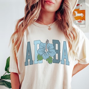 Comfort Colors Aruba Shirt Aruba T-Shirt Aruba Hibiscus Shirt Aruba Vacation Shirt Summer Aruba Trip TShirt Aruba Vacay Aruba Aruba T-Shirts