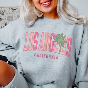 Los Angeles Sweatshirt, Cute California Sweater, Los Angeles Sweatshirts, Summer Los Angeles Vacation Sweaters, Los Angeles Beach