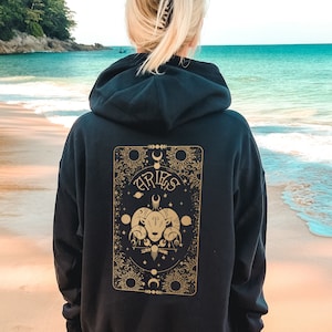 Sun Sign Aries Hoodie, Zodiac Sign Aries Hooded Sweatshirt, Horoscope Aries Hoodie, Astrological, Birth Sign Aries Hoodie, Aries Hoodies