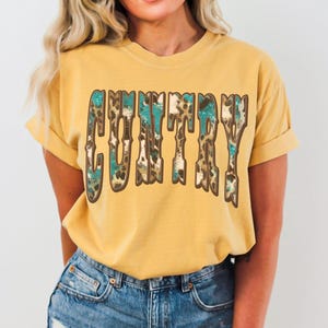 Comfort Colors Cuntry Shirt Funny Cowgirl TShirt Country Concert T Shirt Rodeo T-Shirt Western Style TShirt Cute Midwest Top