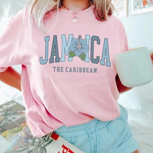 Comfort Colors Jamaica Shirt Jamaica T-Shirt Jamaica Hibiscus Shirt Jamaica Vacation Top Summer Jamaica Trip TShirt Jamaica Vacay Jamaica Blossom