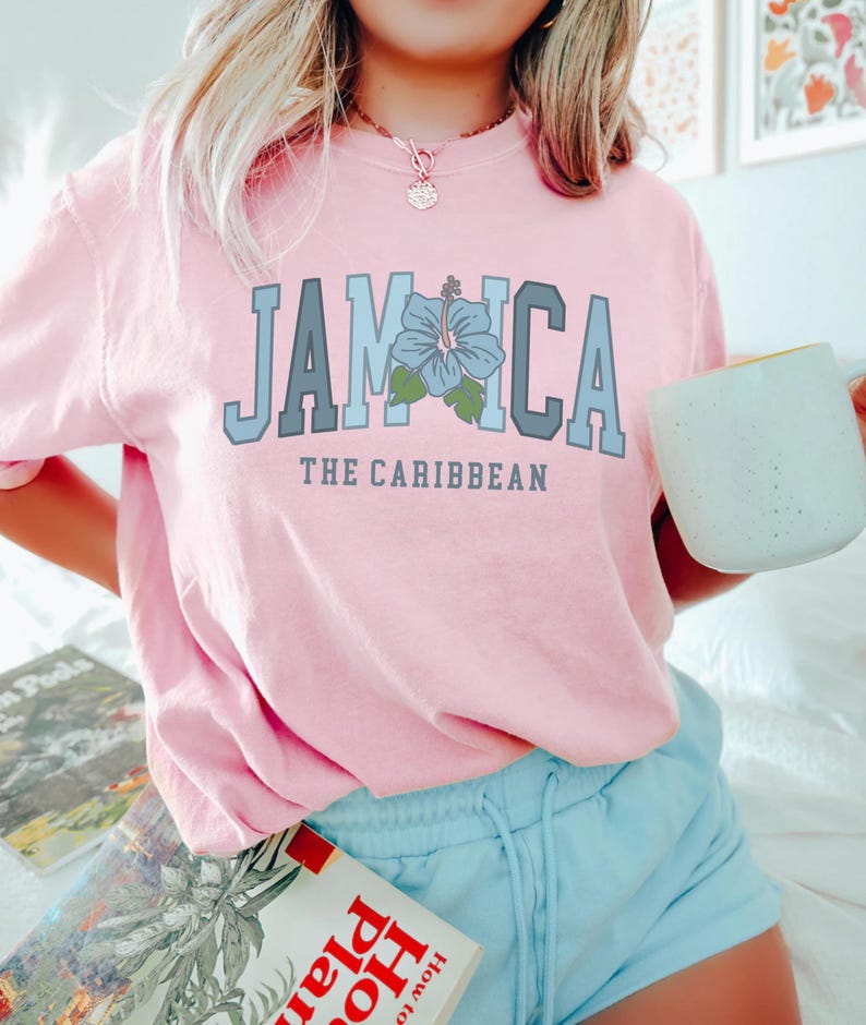 Comfort Colors Jamaica Shirt Jamaica T-Shirt Jamaica Hibiscus Shirt Jamaica Vacation Top Summer Jamaica Trip TShirt Jamaica Vacay Jamaica Blossom