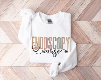 Endoscopy Nurse Sweatshirt Endo Nurse Sweater Endoscopy Nurse Pullover Endoscopy Nurse Gifts Heart Nurse Crewneck Endoscopy Nurse Top