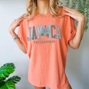 Comfort Colors Jamaica Shirt Jamaica T-Shirt Jamaica Hibiscus Shirt Jamaica Vacation Top Summer Jamaica Trip TShirt Jamaica Vacay Jamaica Terracotta