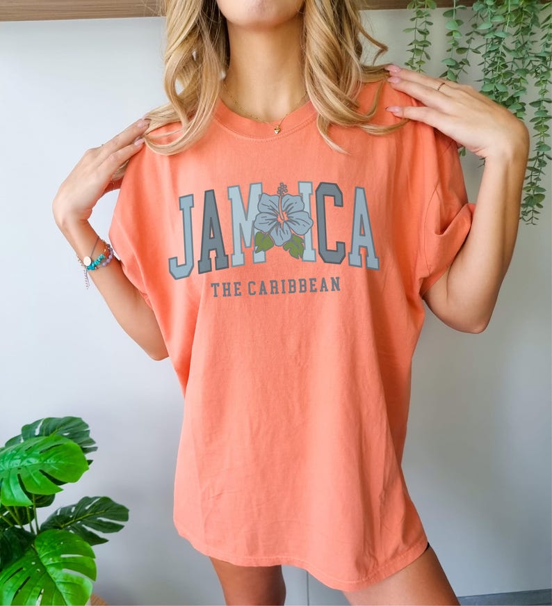 Comfort Colors Jamaica Shirt Jamaica T-Shirt Jamaica Hibiscus Shirt Jamaica Vacation Top Summer Jamaica Trip TShirt Jamaica Vacay Jamaica Terracotta
