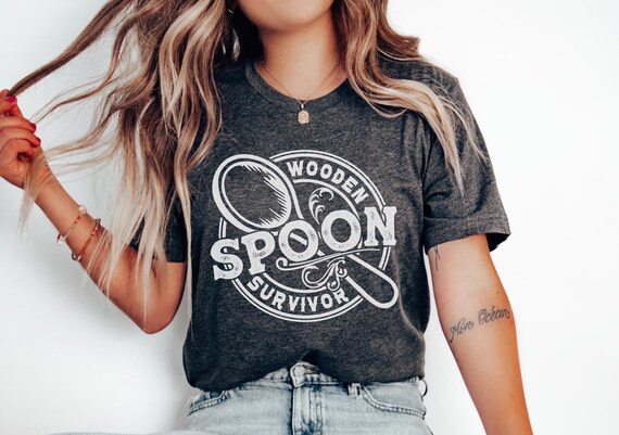 Wooden Spoon Survivor Shirt Humor TShirt Humorous T-Shirt Sarcastic TShirt Funny Italian Tee Sarcastic Top