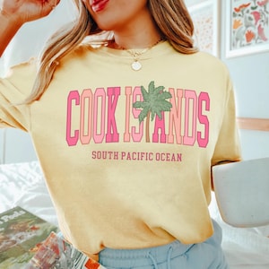 Comfort Colors Cook Islands Shirt Cook Islands T-Shirt Pink Cook Islands Vacation Shirt Summer Cook Islands Trip Beach Coverup