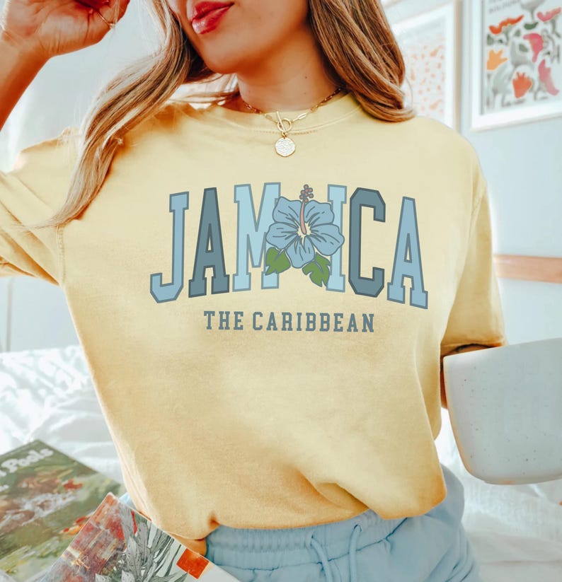 Comfort Colors Jamaica Shirt Jamaica T-Shirt Jamaica Hibiscus Shirt Jamaica Vacation Top Summer Jamaica Trip TShirt Jamaica Vacay Jamaica Banana