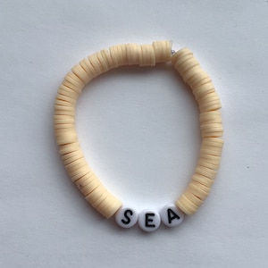 Sea and Sand clay bead bracelet