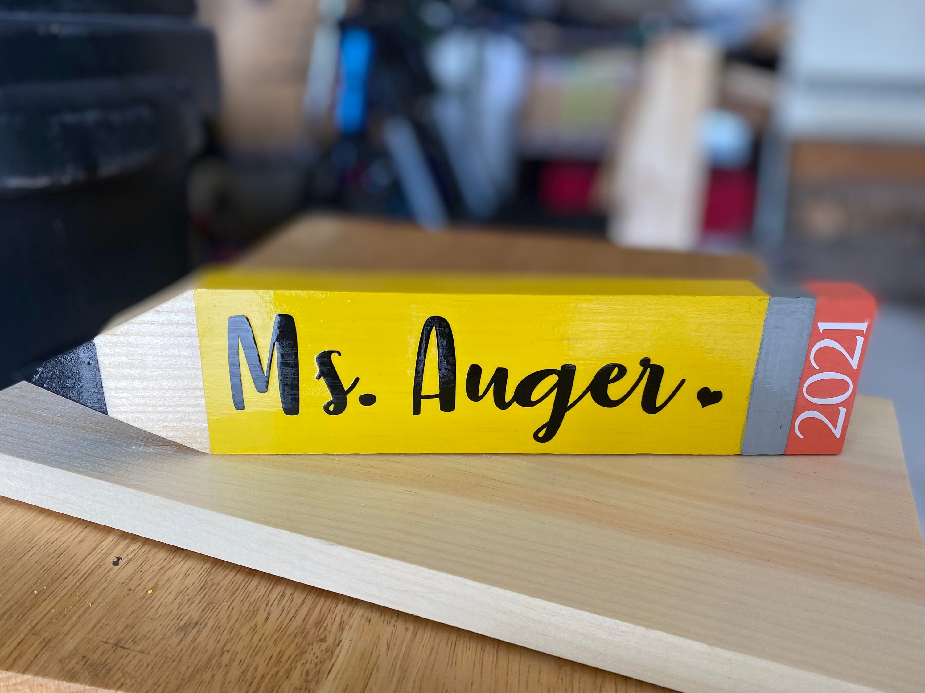 Cute 12inch Wooden Pencil Sign Teacher's Gifts Desk Etsy