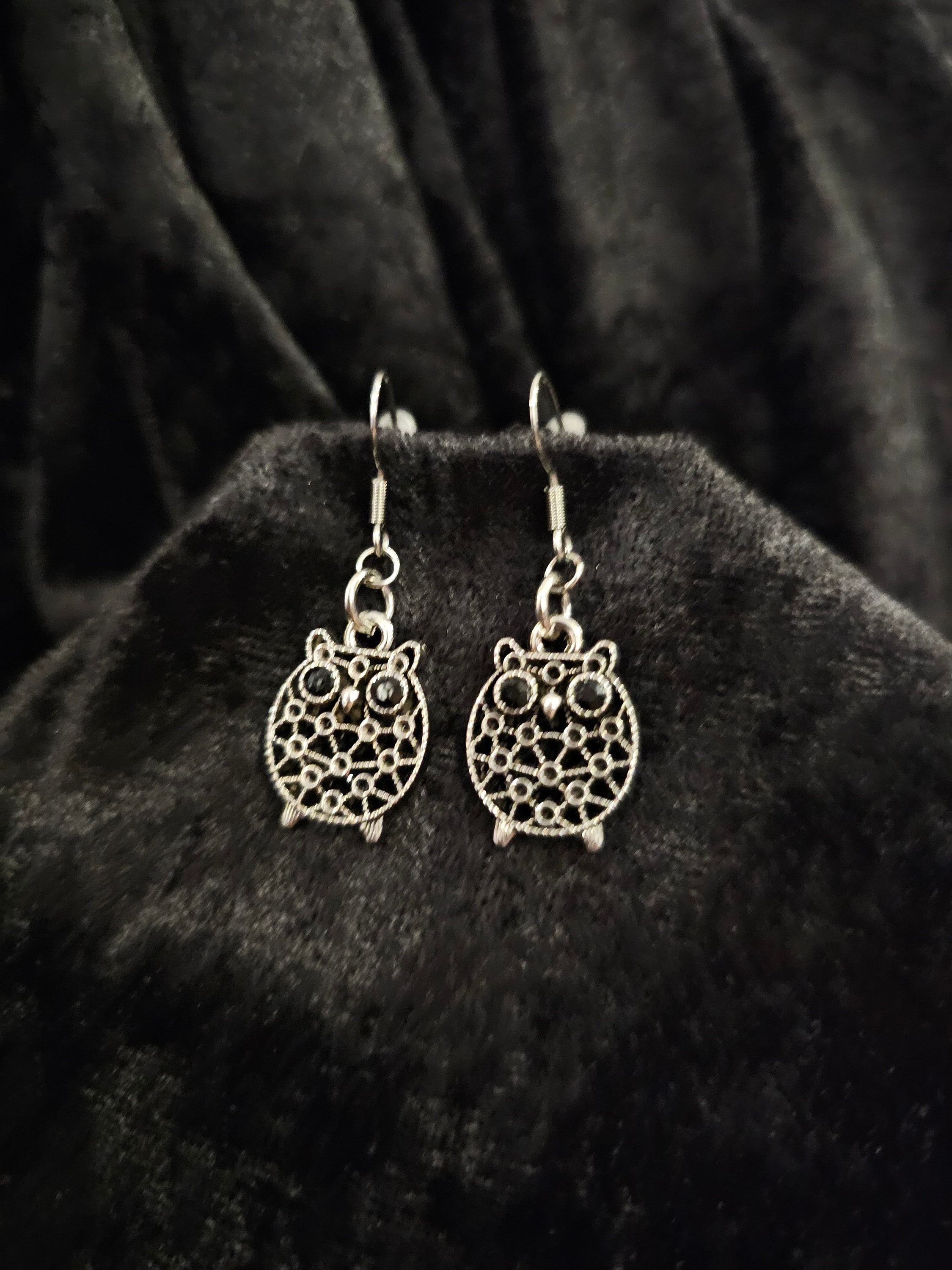 Owl Stainless Steel Hypoallergenic Dangle Earrings