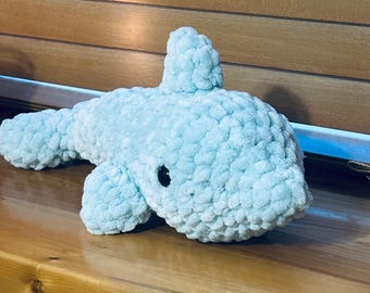 手作りかぎ針編みのイルカの編みぐるみ：グレーのぬいぐるみ - Etsy 日本