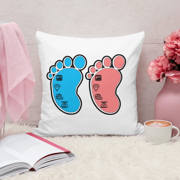 Unique Baby Boy, Baby Girl Footprint Mother's Day SVG Digital Download | Birthday, Baby shower, Newborn, Gift, Birth, Customizable |