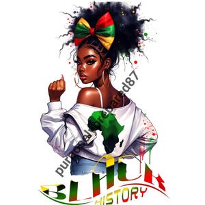 Super coloré, belle femme afro-américaine Mois de l'histoire des Noirs PNG | Juneteenth, Celebration, Femme noire