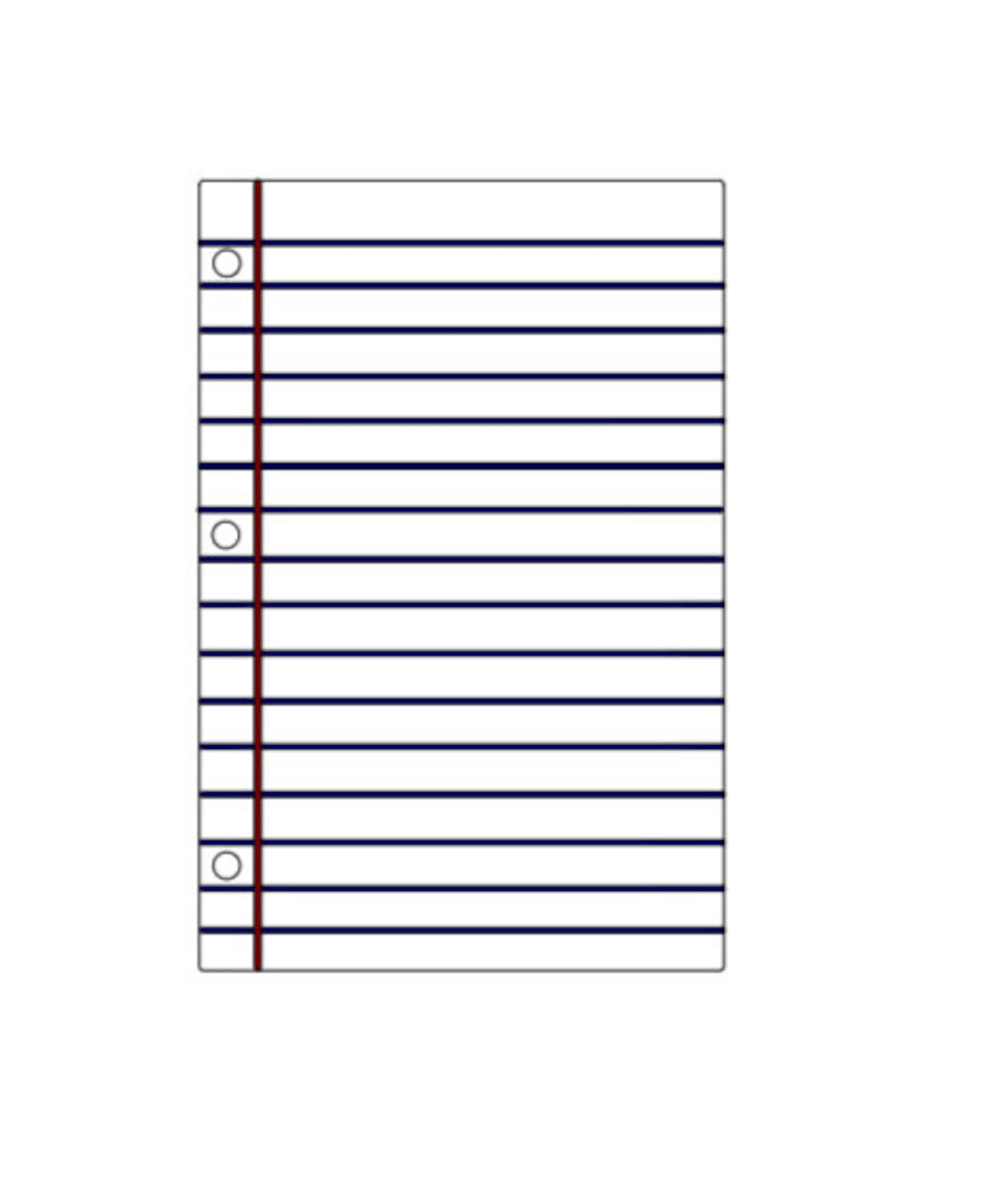 Lined Notebook Paper SVG, PNG (digital Download) - Etsy