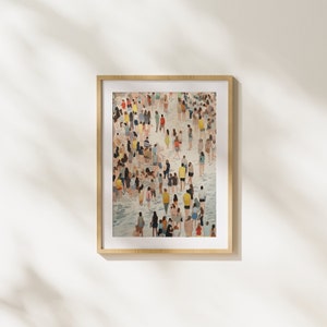 Beach Day Art, Digital Download, Printable Art, Modern Art, Summer, Gouache, Wall Art