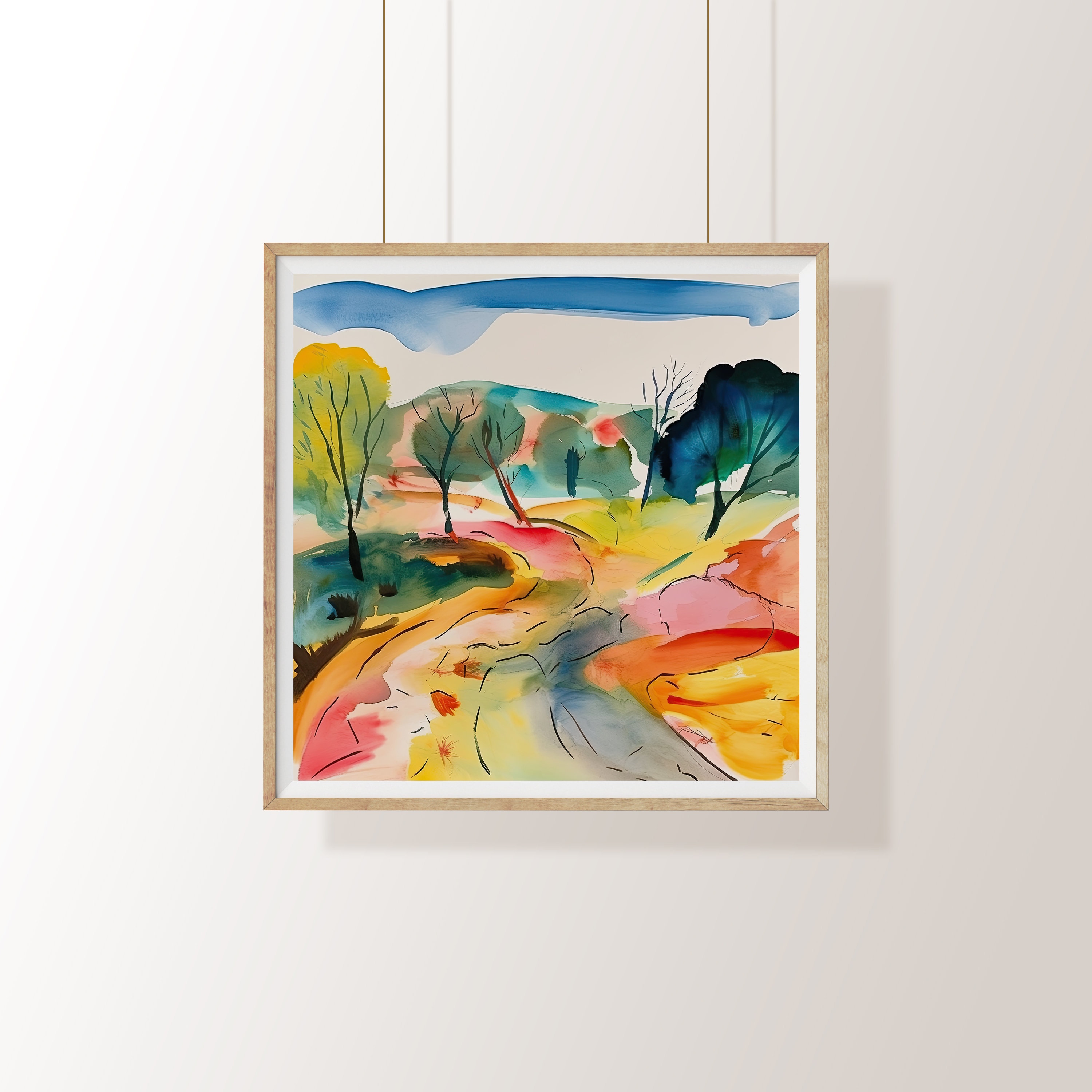 水彩画 自然の風景 花ア―ト・抽象 風景、自然、水彩画、絵画、抽象画、カラフル、デジタルアート