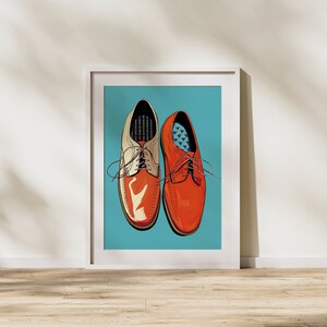 Shoes, Red, Realism, Modern Art, Fashion, Fun, Illustration, Printable Art, Wall Art, Painting image 3