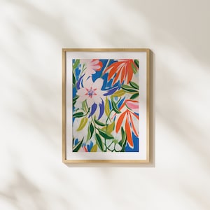 Flowers, Plant, Painting, Colorful, Modern Art, Leaves, Bloom, Spring, Illustration, Wall Art, Printable Art, Unique, Nature, Art, Unique