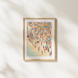 Beach Day Art, Digital Download, Printable Art, Modern Art, Summer, Gouache, Wall Art