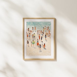 Beach Day Art, Digital Download, Printable Art, Modern Art, Summer, Gouache, Wall Art