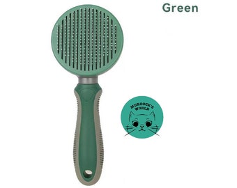 Premium Cat Brush, Dog Brush, Pet Grooming Brush, Gentle Self Cleaning, Round Head Sticky Bead Design, Non-Damage, Button Hair Removal