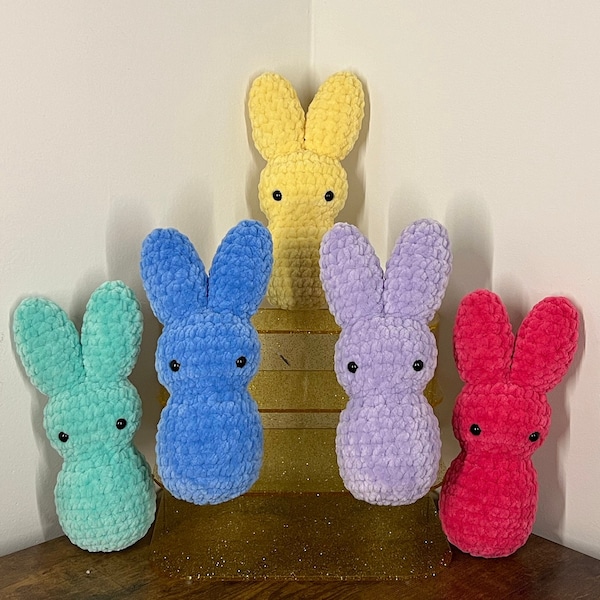 Handmade Stuffed Easter Bunny - Springtime Bunnies Amigurumi Crochet Toy - Multiple Colors