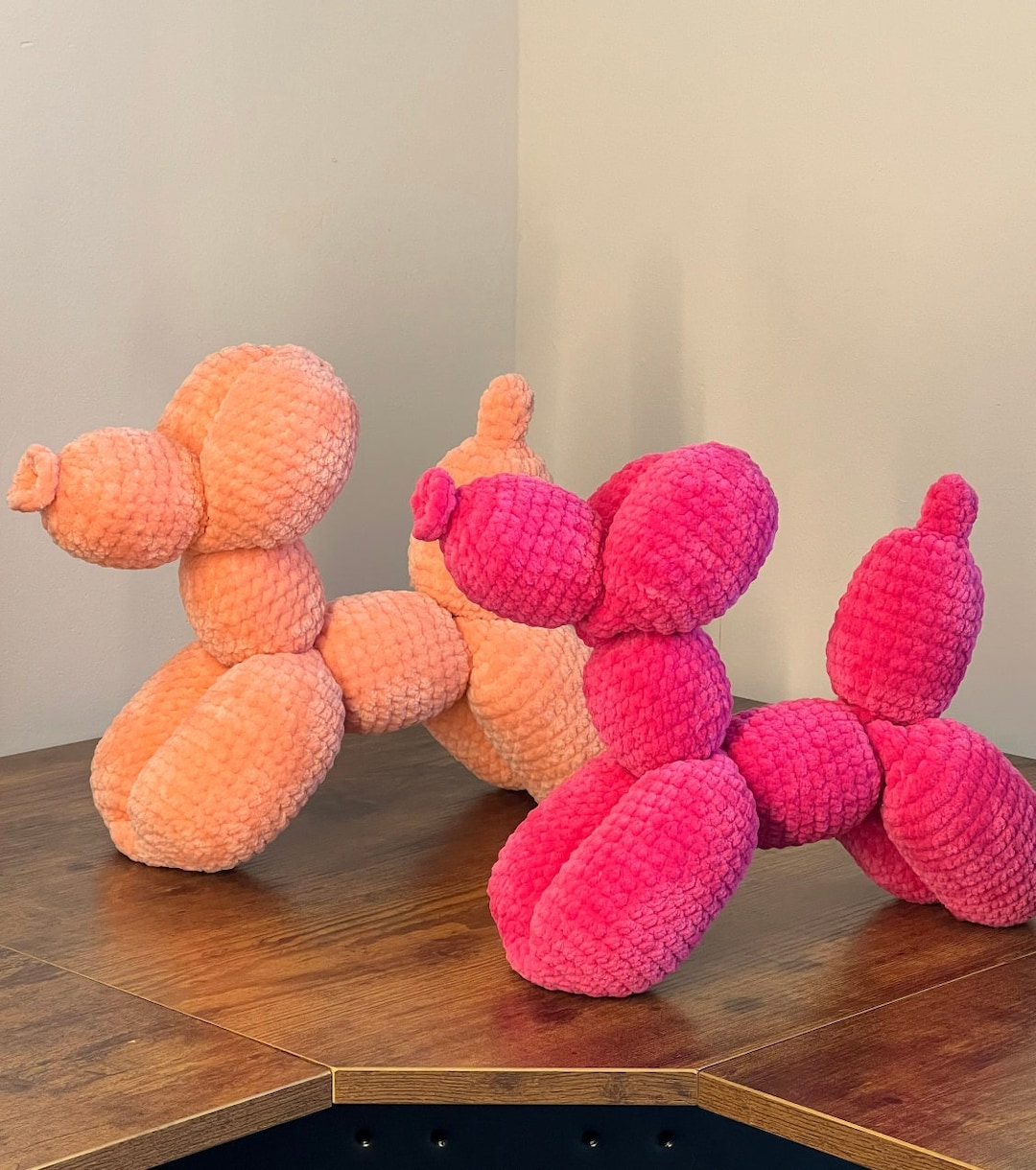 Handmade Stuffed Balloon Dog Plush Balloon Dog Amigurumi Etsy