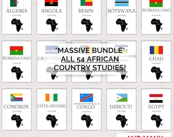 PAQUETE ENORME: ¡Estudios sobre los 54 países de África!
