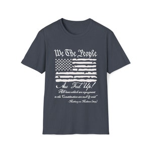 We The People rights Constitution law facts before feelings WEF New World Order -Dark_FrontPrint-Softstyle-T-Shirt-