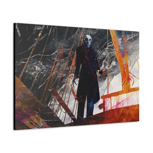 Nosferatu abstract Halloween vampire Max Shrek classic movie oil painting 01 Canvas Gallery Wraps