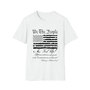 We The People rights Constitution law facts before feelings WEF New World Order -Light_FrontPrint-Softstyle-T-Shirt-