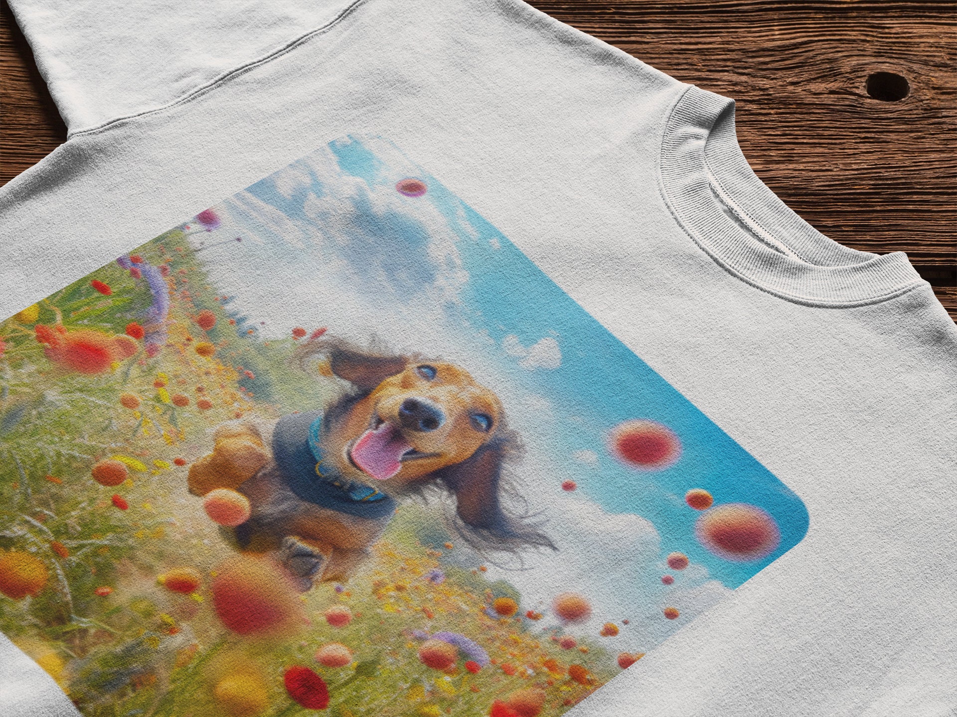 【GALFY】 KABUKI DOG Print Tee　D1403 Factory: Holiday Dog Graphic Tee For Men
