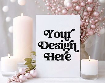 Wedding Invitation Mockup Bridal Shower Invitation Mockup Pink Bridal Greeting Card Mockup Wedding Thank You Shower Greeting Card Mockup