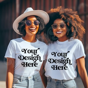 Group Shirt Mockup, Girls Trip Mockup, Matching Shirt Mockup, Sorority Mockup, White Bachelorette Party Shirt Mockup, Hen Do Mockup