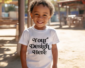 Black Kids Tshirt Mockup Shirt, Kids Shirt Mock Up, Kid Tshirt Mockup, Kids Shirt Mockup, Diverse Kids Mockup, Boys Toddler shirt Mockup