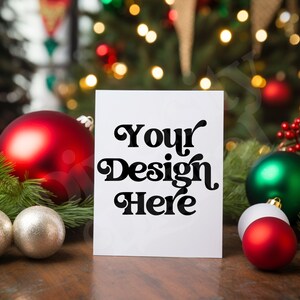 クリスマスカードのモックアップ クリスマス招待状のモックアップ クリスマスグリーティングカードのモックアップ ホリデーカードのモックアップ サンキューグリーティングカードのモックアップ