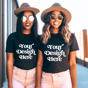 Black and White Group Shirt Mockup, Girls Trip Mockup, Matching Shirt Mockup, Bridal Mockup, Bachelorette Party Shirt Mockup, Hen Do Mockup