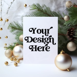クリスマスカードのモックアップ クリスマス招待状のモックアップ クリスマスグリーティングカードのモックアップ ホリデーカードのモックアップ サンキューグリーティングクリスマスカードのモックアップ