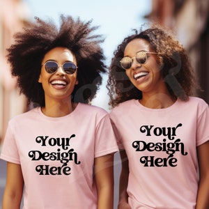 Group Shirt Mockup, Pink Matching Shirt Mockup, Matching Shirt Mockup, Black Sorority Mockup, Bachelorette Party Shirt Mockup, Hen Do Mockup