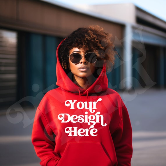 Gildan Blank Hoodie - Unisex Pullover Hooded Sweatshirt, Style 18500, 50/50 Cotton Polyester - View #11