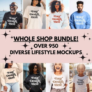 Whole Shop Mockup Bundle Entire Shop Bundle Bella Canvas 3001 Diverse Mockup Bundle Gildan 18000 Mockup Bundle Comfort Colors Mockup Bundle