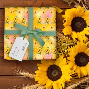 Sunflower Blooms & Heartfelt Hues Wrapping Paper