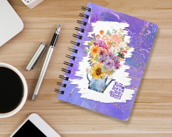 Keep Love and Love Flowers - Watercolor Bouquet - Spiral Bound Notebook/Journal