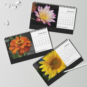 2026 The Beauty of Flowers - Floral Desktop Calendar |  Desk Decor, Inspirational Gift, Monthly Calendar, Nature Lover&#39;s Essentials