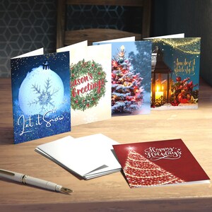 Christmas Cards Collection 3 - Multi-Design Greeting Cards (5-Pack)