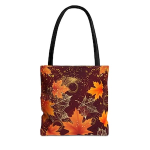 Autumn Leaves Tote Bag, Fall Vibes, Eco-Friendly Carryall, Seasonal Shopping Bag, Perfect for Thanksgiving Gifts, Stylish and Functional